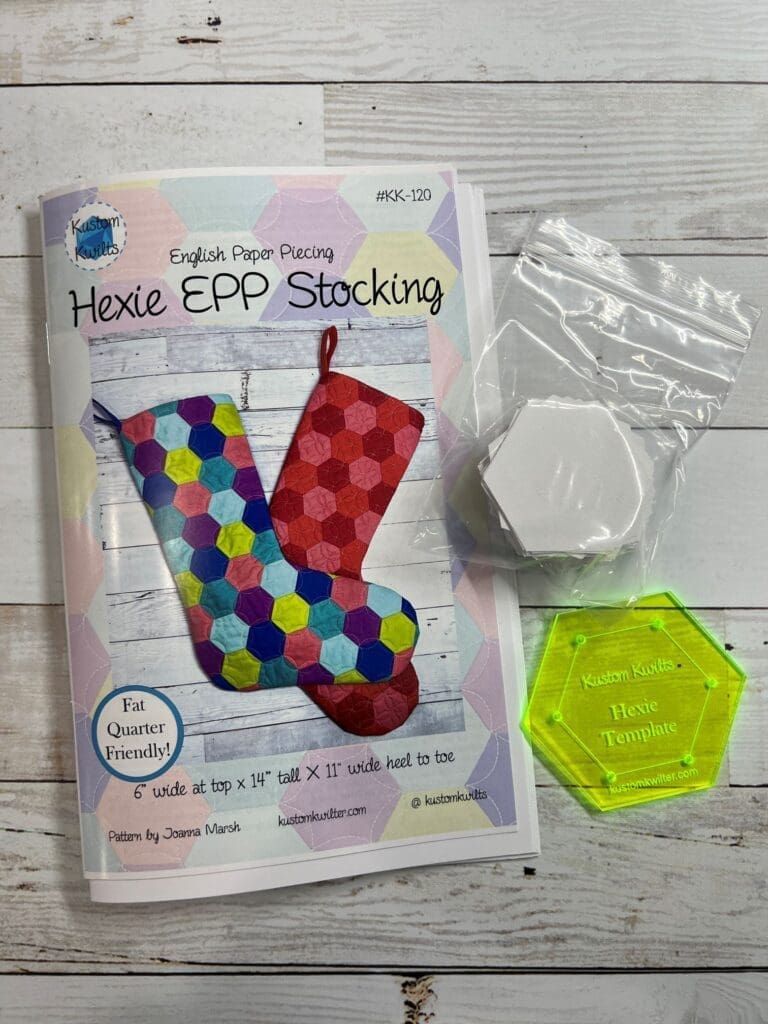 Hexie EPP stocking pattern and hex templates