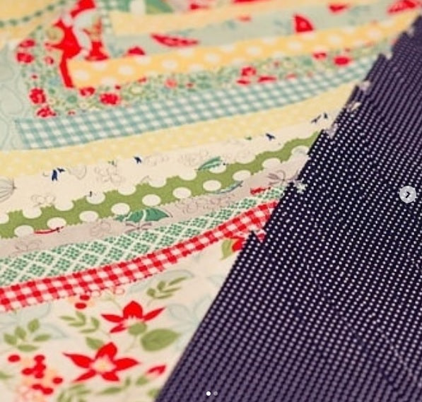 A close up of some fabric pieces