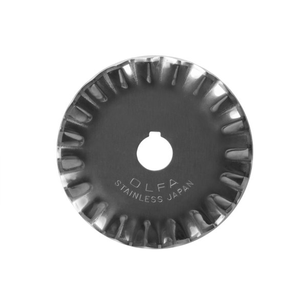 A circular blade with a hole in the center.