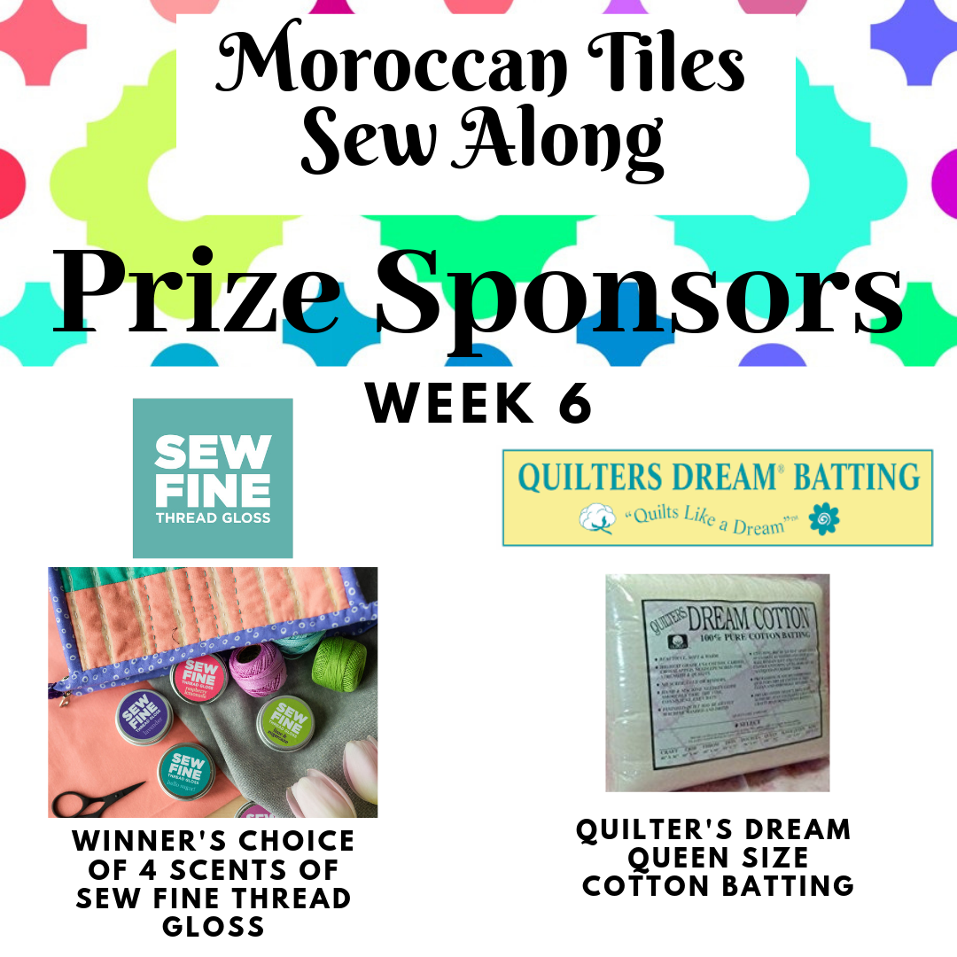 A prize sponsor for the moroccan tiles sew along.
