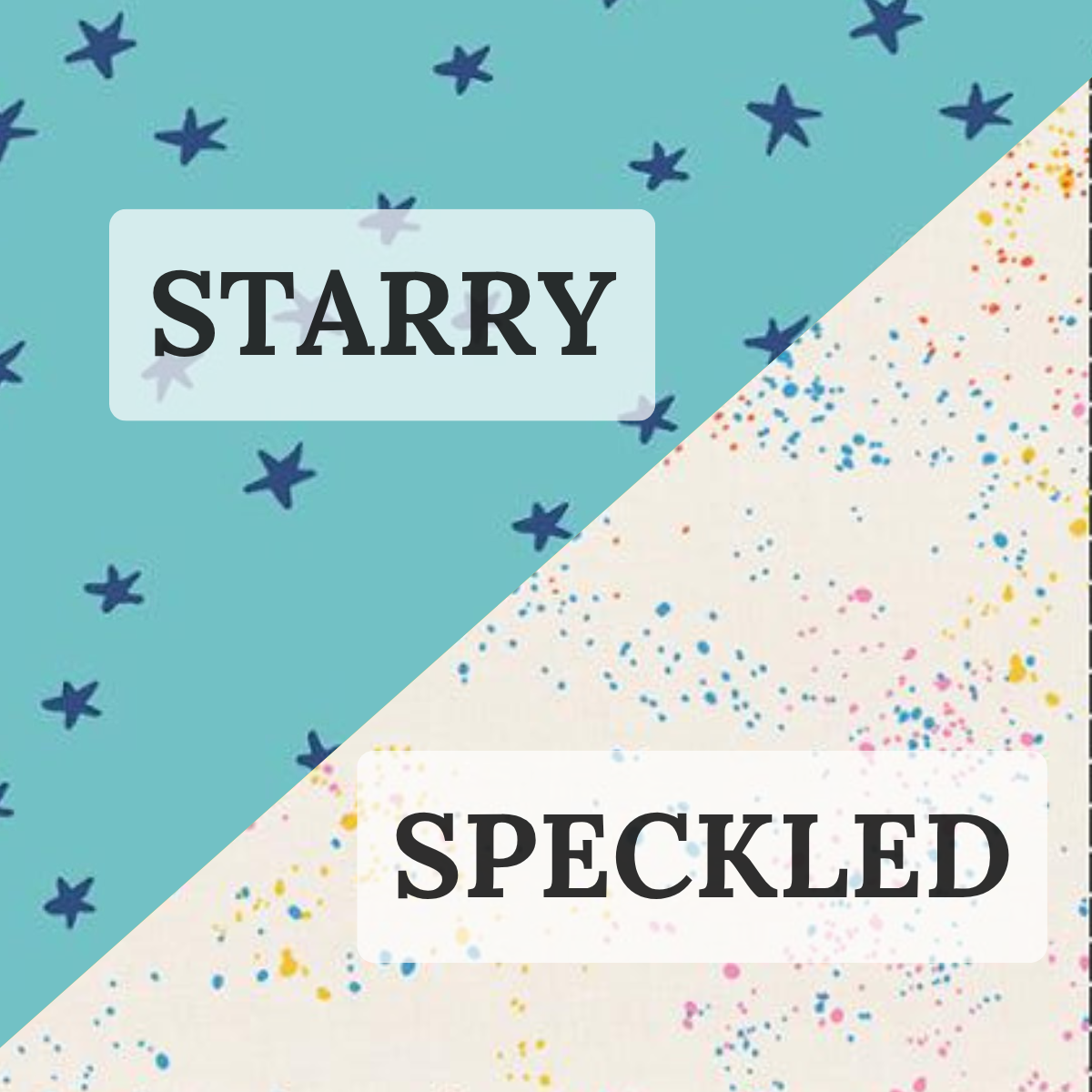 Starry & Speckled fabrics 
