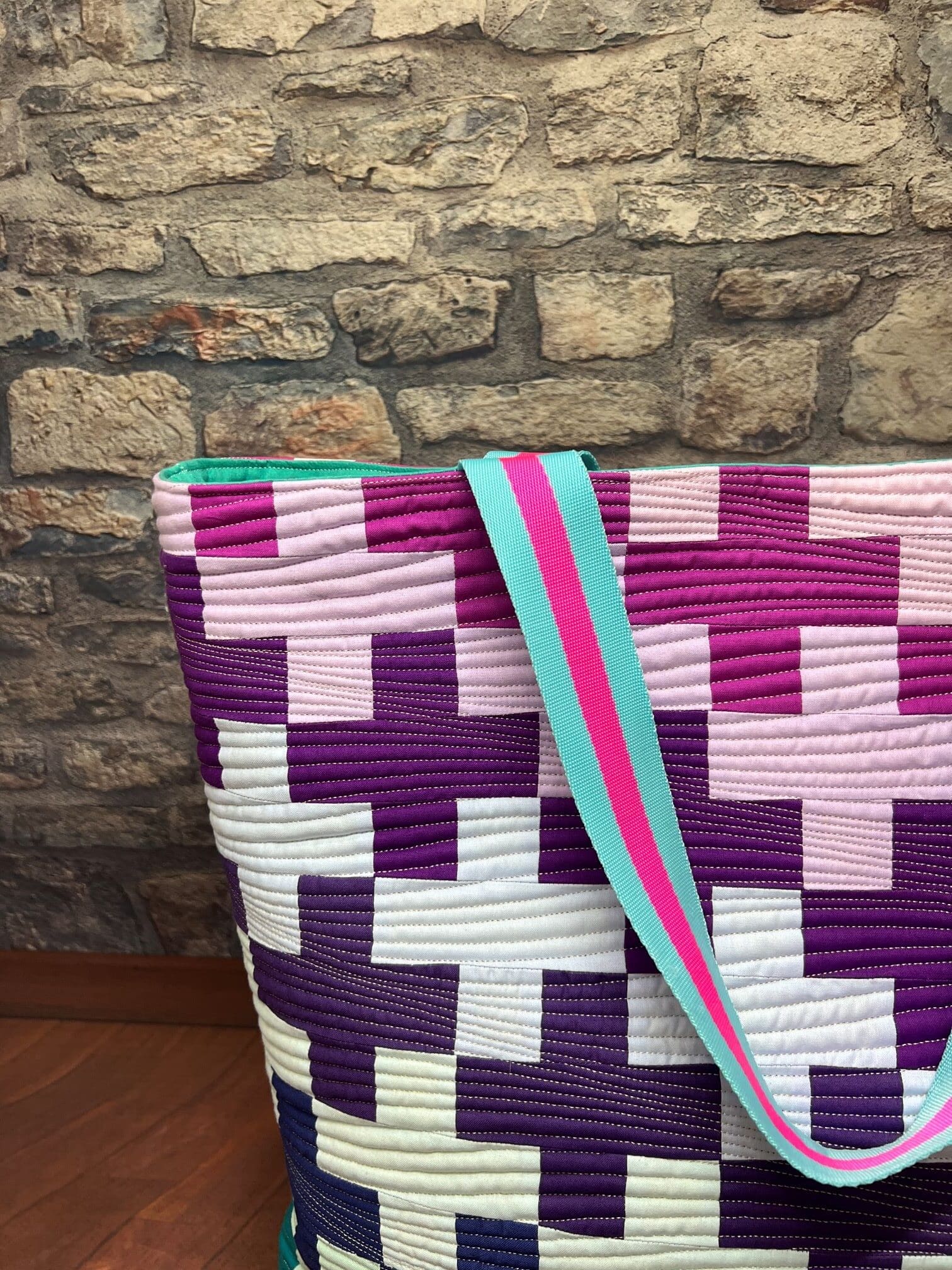 A close up of the side of a bag