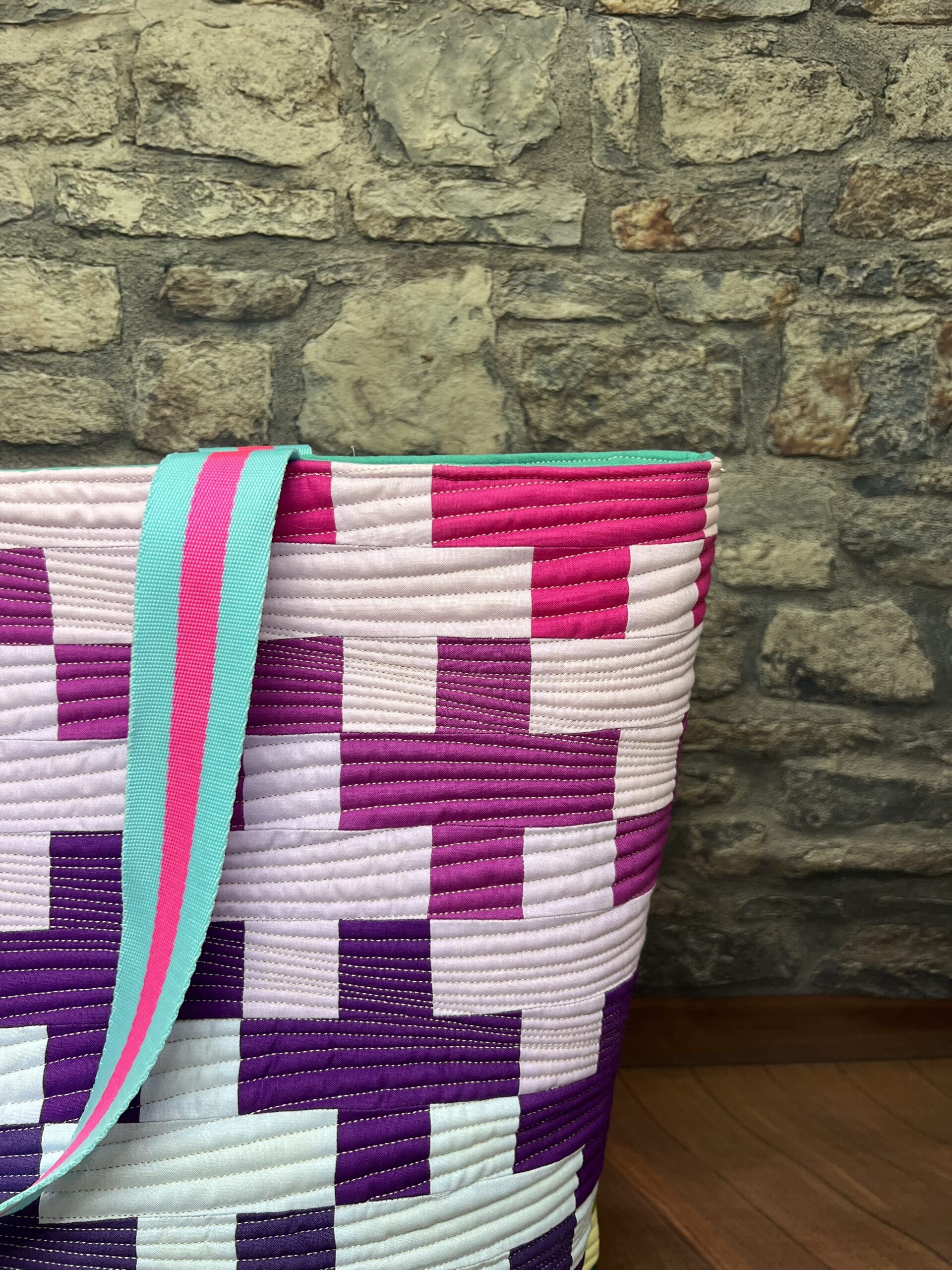 A close up of the side of a basket