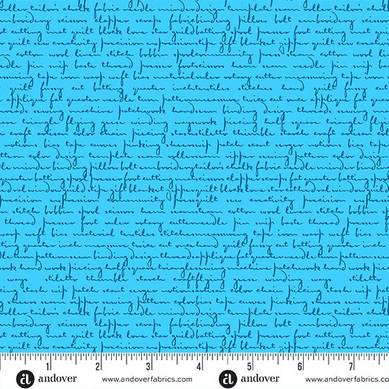 quilty words blue howlite