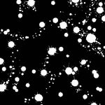 black and white spatter