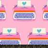 pink posy typewriters