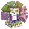 A collection of colorful papers arranged in a circle.