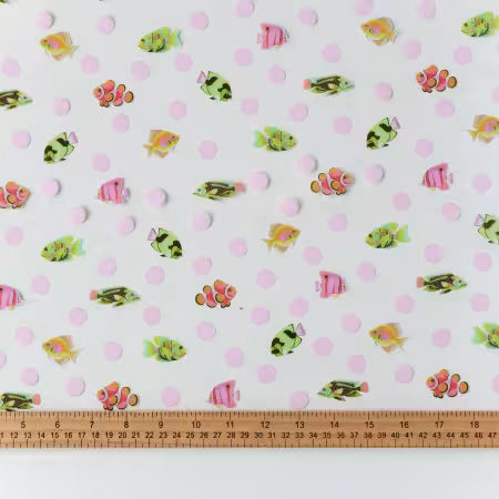 VINYL Tula Pink Floral Reef - School Crossing Vinyl 1/2 Yard Cut