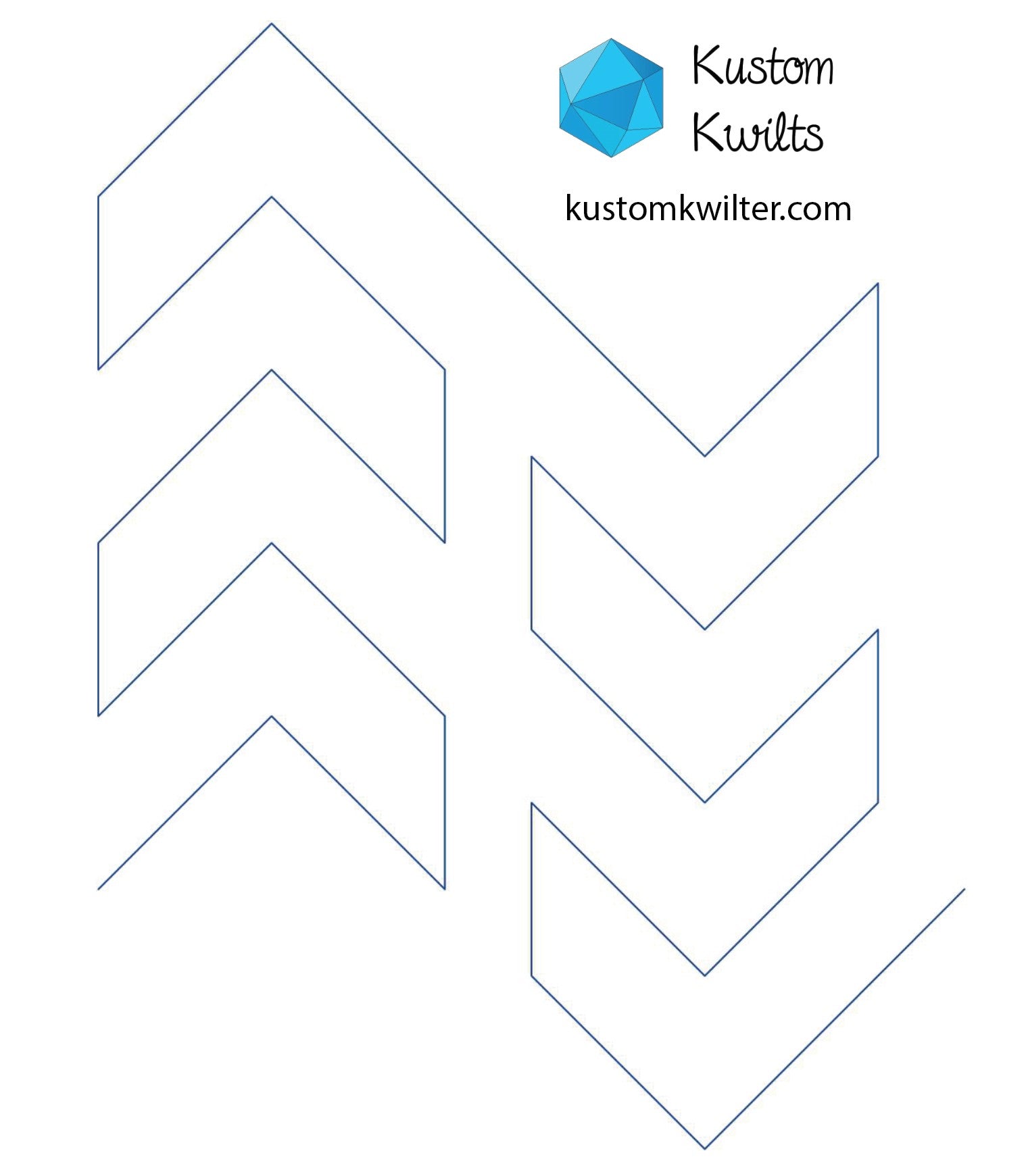 A sheet of arrow-shaped cutouts in a chevron pattern.