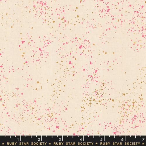 speckled neon pink metallic