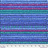 A blue and purple striped fabric with many small beads.