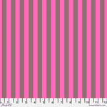 A pink and brown striped fabric with a smaller stripe.
