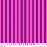 A purple striped fabric with a white background.
