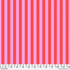A pink and red striped fabric with a white background.