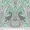 A close up of the fabric with a pattern
