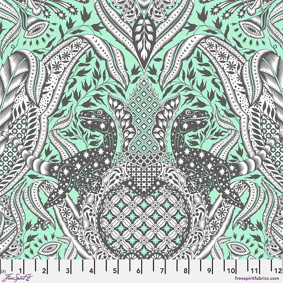 A close up of the fabric with a pattern