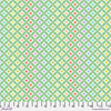 A green background with small squares and dots.