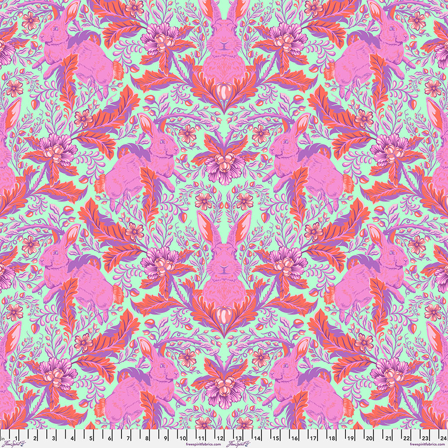 Colorful abstract pattern with pink, red, and purple hues.