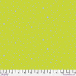 Solid lime green fabric with a subtle texture and a ruler for scale.