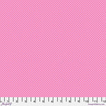Pink fabric with a textured diagonal dotted pattern.