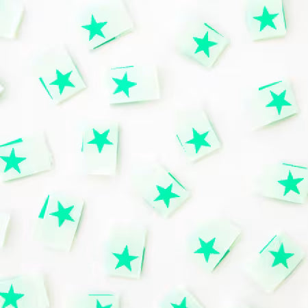 Mint Green Star Labels - Sarah Hearts Premium Labels
