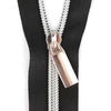 black zipper by the yard