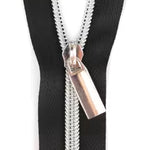 black zipper by the yard