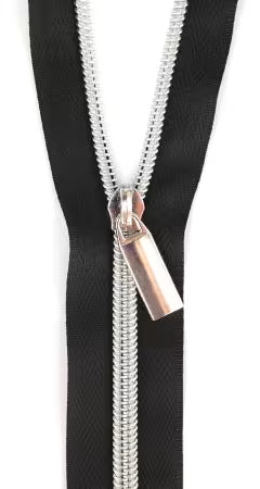 black zipper by the yard