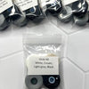 A bag of black and white contact lenses