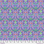 A purple and green pattern with many different colors.
