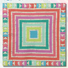 Colorful concentric squares with patterned borders.