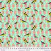 A pattern of birds sitting on top of a lattice.