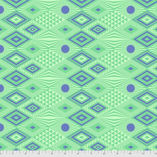 A green and blue pattern is shown.