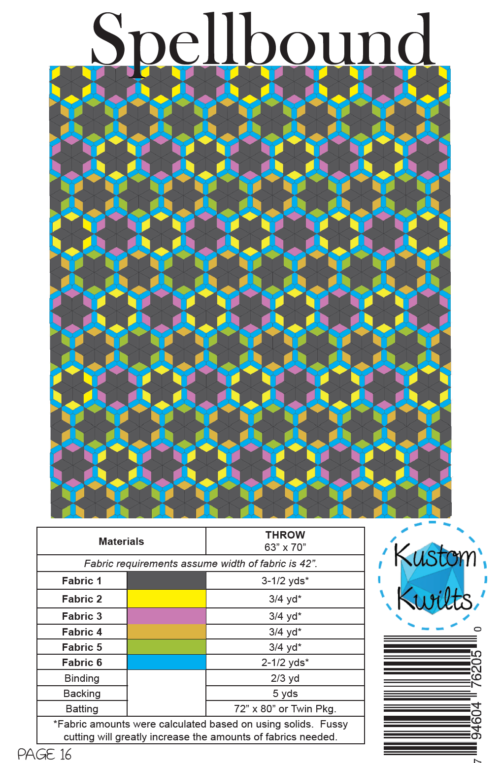 A pattern of blue, yellow and green circles.
