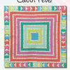 A colorful quilt with the name of " calvin fever ".
