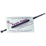 A purple thang business card with a pen
