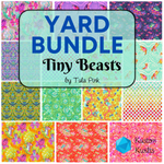 A bundle of tiny beasts fabric squares