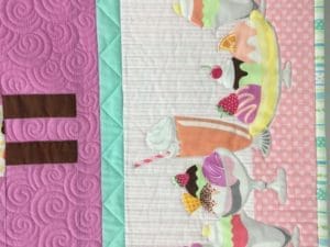 A close up of the ice cream table