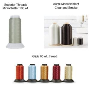 A picture of different types of thread.