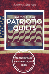 A patriotic quilt with the american flag on it.