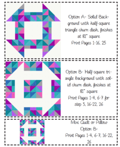 A picture of the instructions for making a quilt.