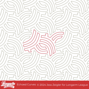 Abstract maze pattern with a highlighted red section amid white pathways.