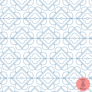 Seamless geometric pattern with blue and white colors.