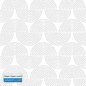 Abstract wavy black lines forming a repetitive pattern on white background.