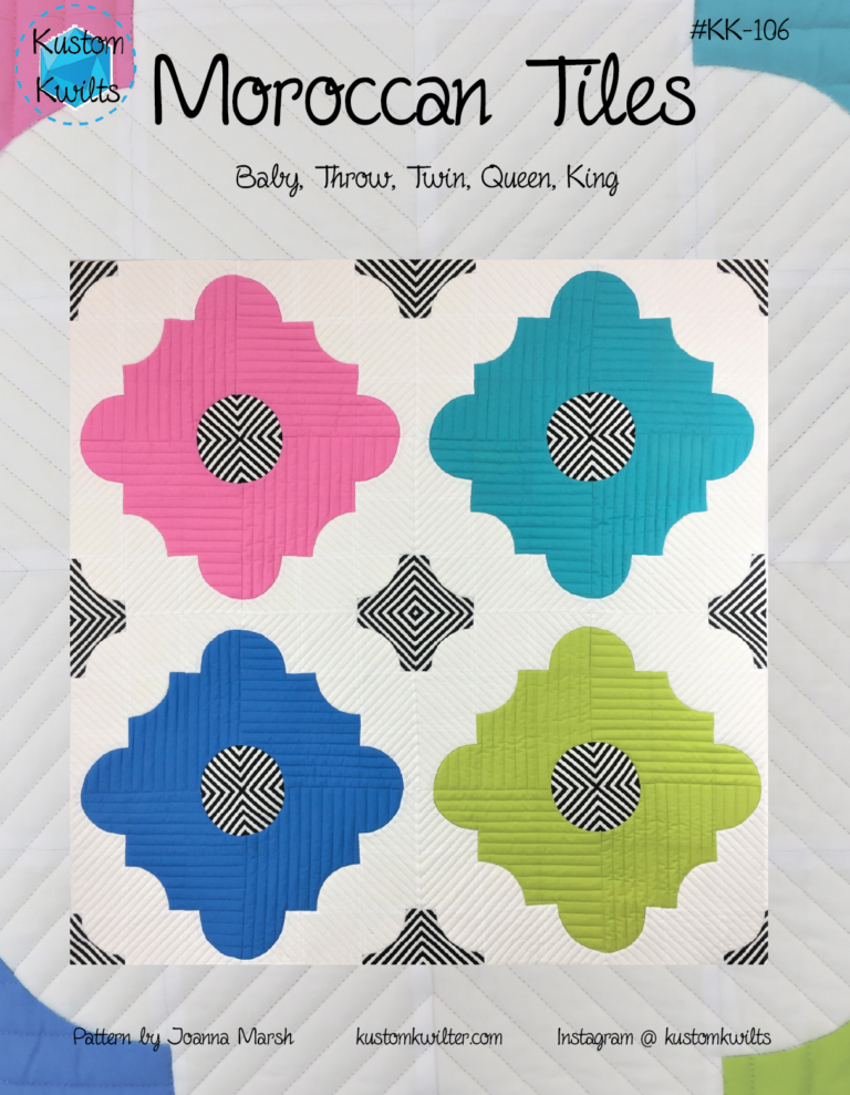 Moroccan Tiles Quilt Pattern - Paper Pattern - Kustom Kwilts