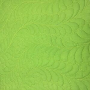 A close up of the green fabric