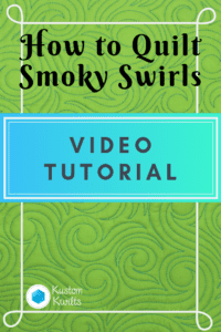 A video tutorial of the quilt pattern for a smoky swirls.