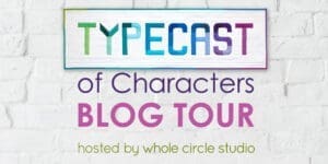 A banner that says typecast of characters blog tour.