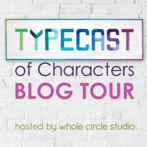 A white brick wall with the words " typecast of characters blog tour ".