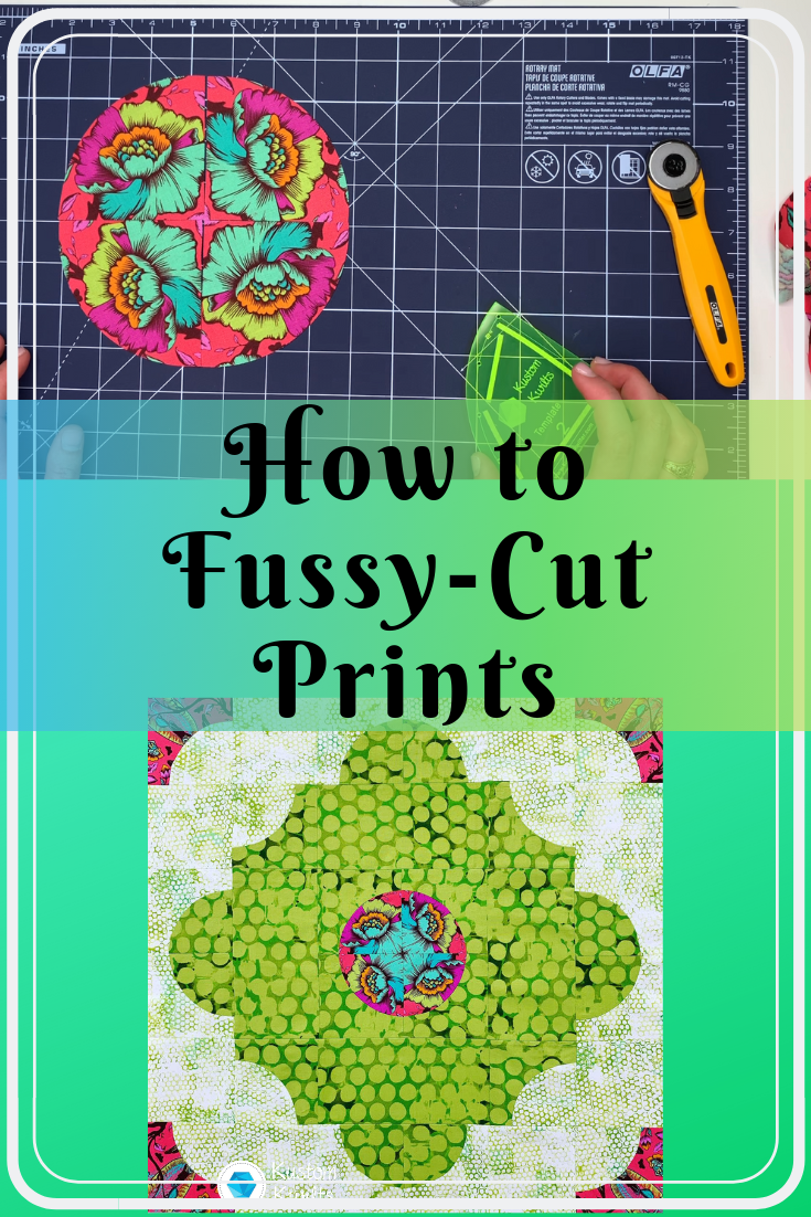 A collage of pictures with the words how to fussy-cut prints.